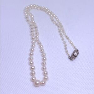 MIKIMOTO PEARL NECKLACE 21” GRADUATED WOWSA!!!!